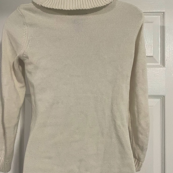 I.N.C. International Concepts cream turtleneck sweater with zippers size S - Picture 4 of 4